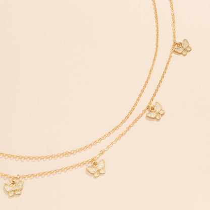 18K Gold-Plated Butterfly Waist Chain Set, jewelry gift sets for women, dainty minimalist design, lifestyle look