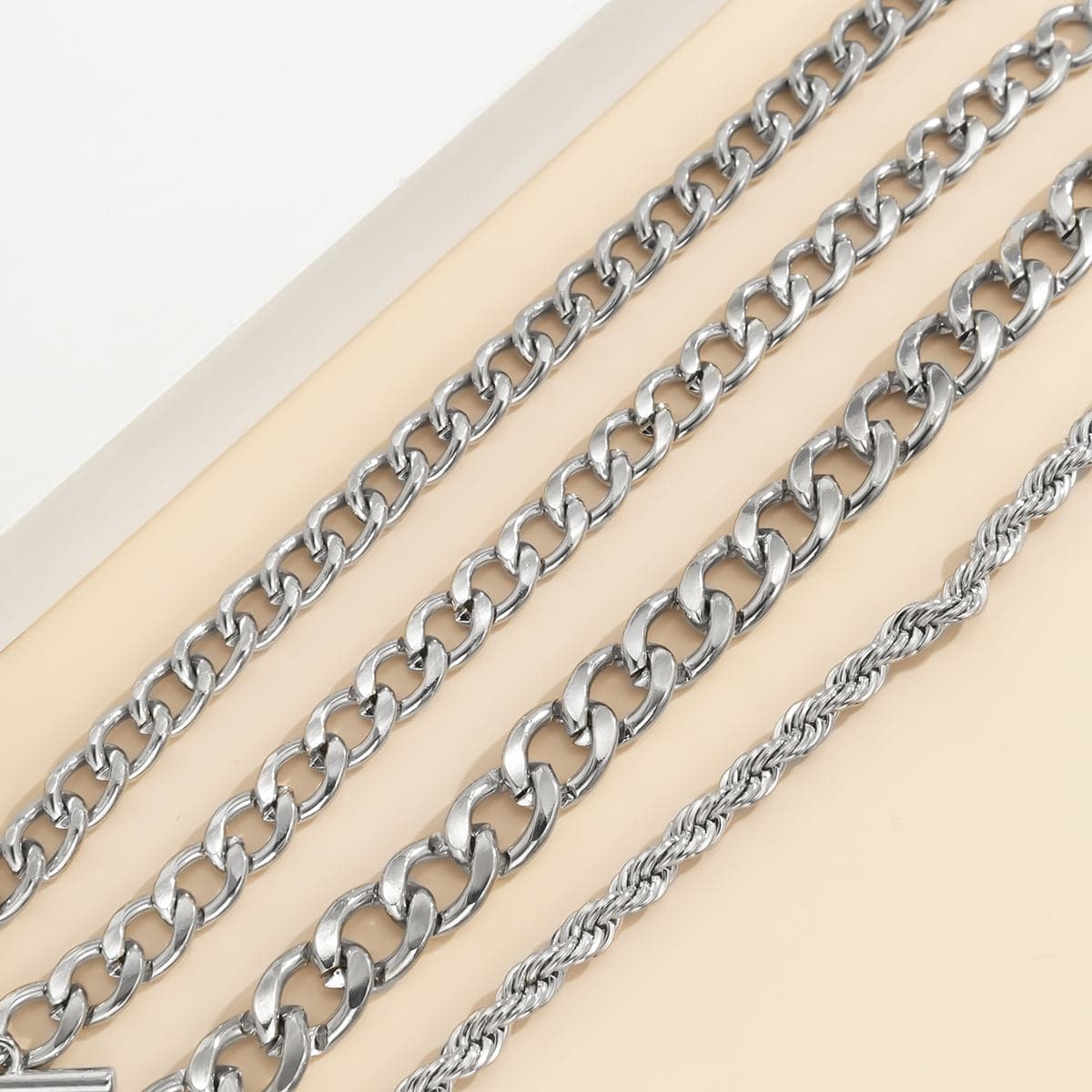 Silver-Plated Coin Toggle Chain Bracelet Set, jewelry gift sets for women, vintage-inspired design, lifestyle look