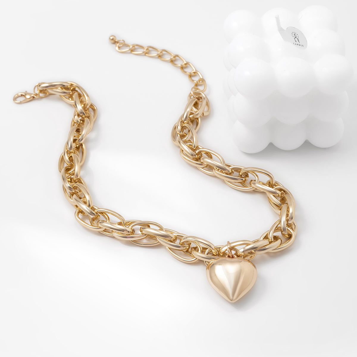 18K Gold-Plated Heart Pendant Necklace