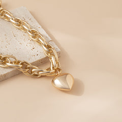 18K Gold-Plated Heart Pendant Necklace