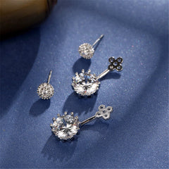 cubic zirconia & Crystal End Drop Earrings - streetregion