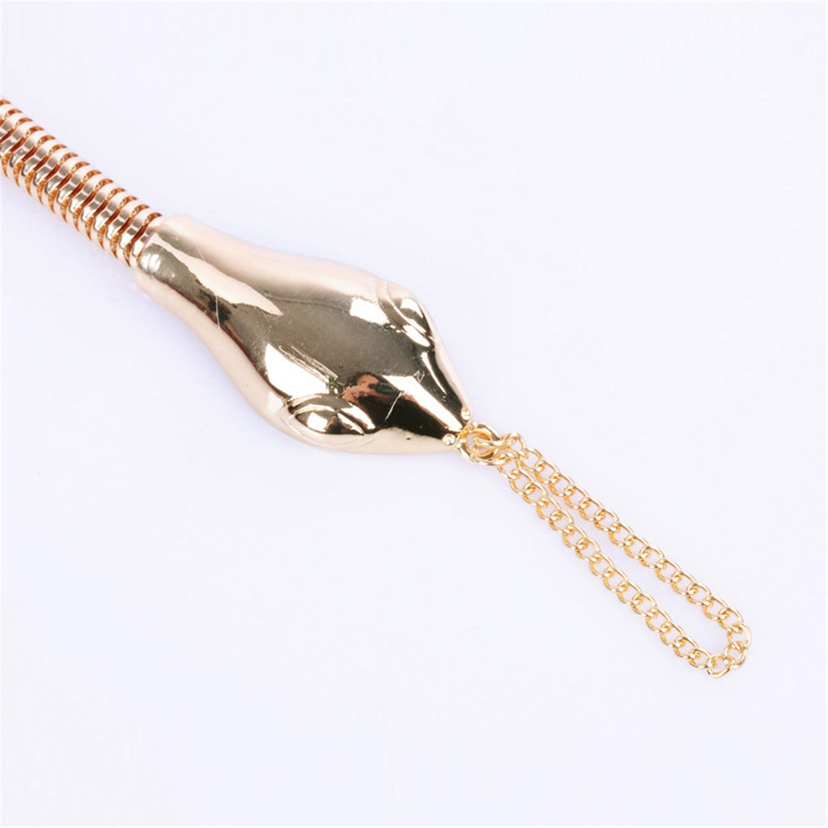 18K Gold-Plated Snake Chain Ankle-To-Ring Anklet, gold statement rings for women, dainty minimalist design, styled look