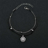 Vibre & Silver-Plated Sun Charm Layered Anklet
