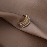 Pearl & Cubic Zirconia Ear Cuffs