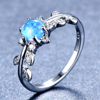 Blue Opal & cubic zirconia Botany Ring - streetregion
