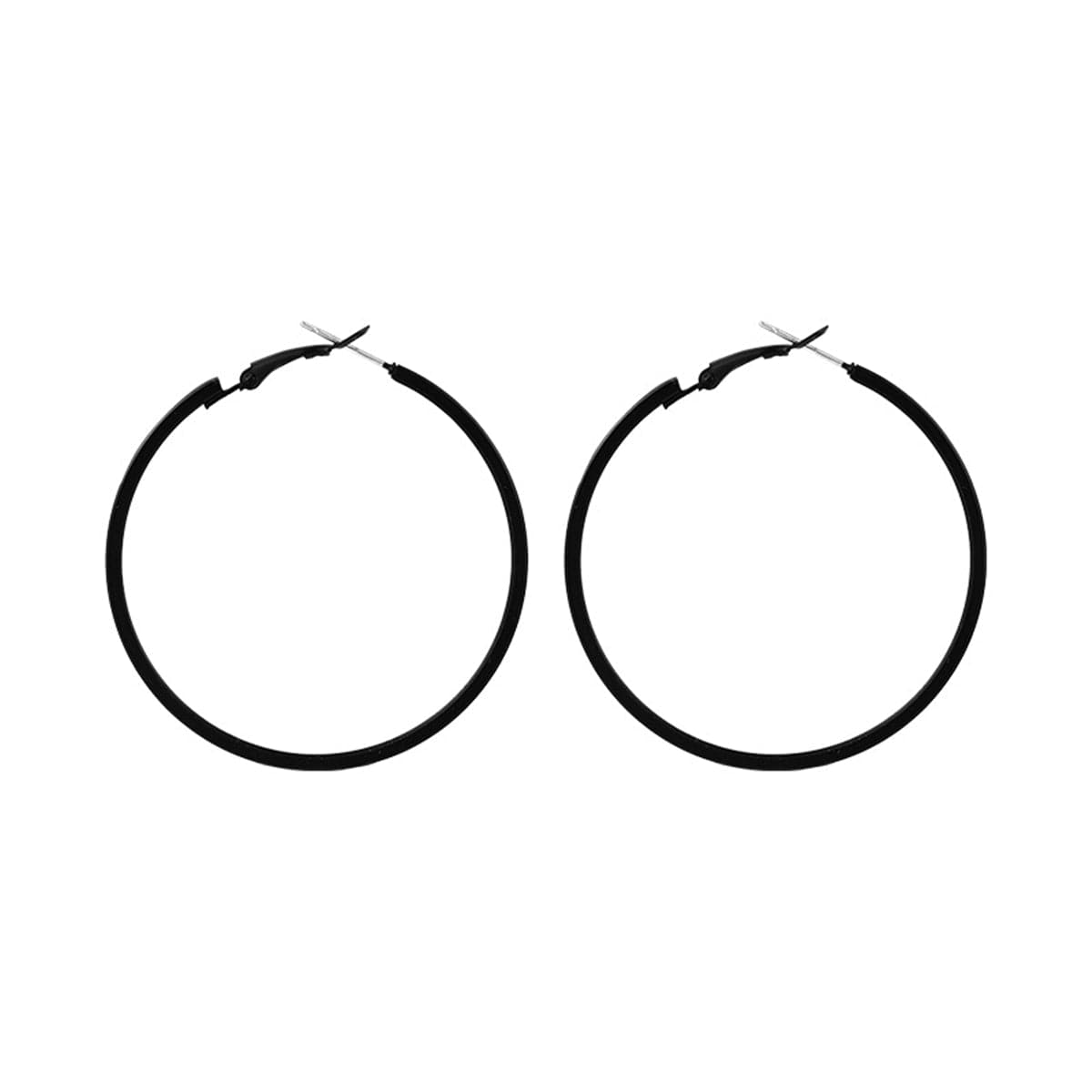 Black Hoop Earrings