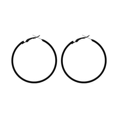 Black Hoop Earrings