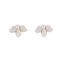 Acrylic & Pearl Petal Stud Earring