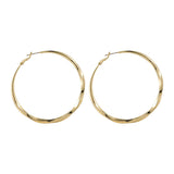 18k Gold-Plated Twisted Hoop Earrings