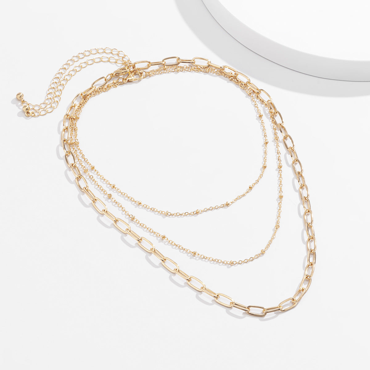 18K Gold-Plated Layered Necklace Set, jewelry gift sets for women, vintage-inspired design, styled look