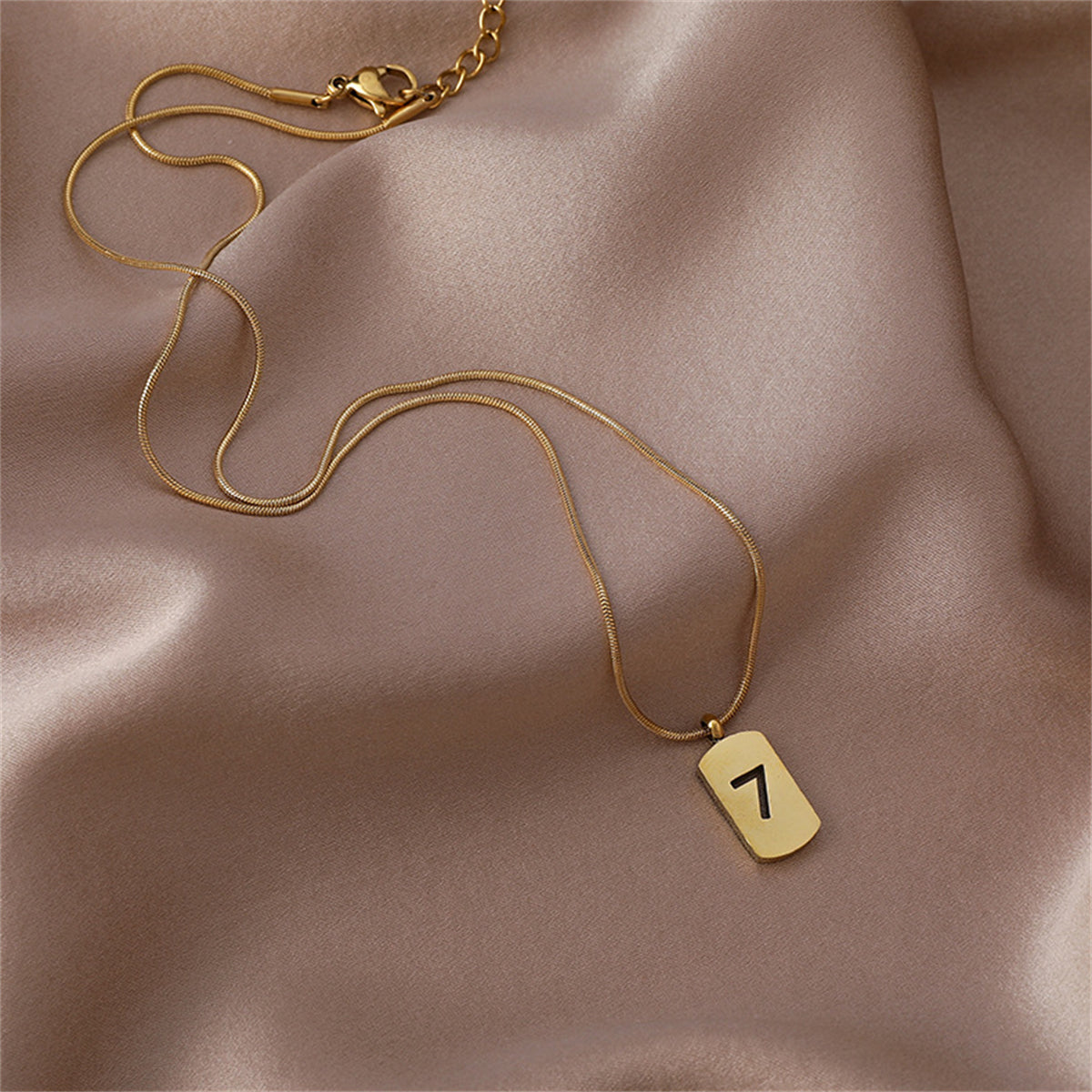 18K Gold-Plated Seven Days Nice Week Pendant Necklace