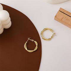 18K Gold-Plated Twine Hoop Earrings