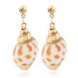 Shell & 18k Gold-Plated Drop Earrings
