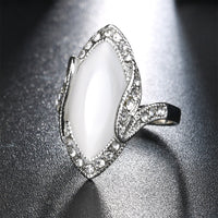 Pear Cateye & Cubic Zirconia Band Ring