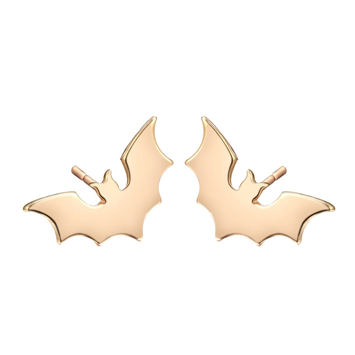 Chic 18K gold-plated bat earrings, a must-have accessory for Halloween lovers looking to elevate their festive style.