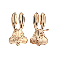 18K Gold-Plated Rabbit Stud Earrings