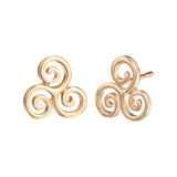 18K Gold-Plated Open Swirls Stud Earrings