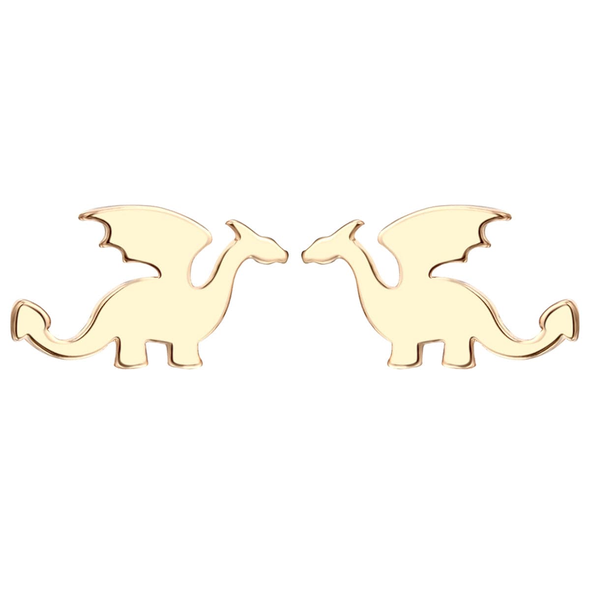 18K Gold-Plated Dragon Stud Earrings