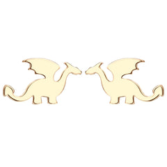 18K Gold-Plated Dragon Stud Earrings