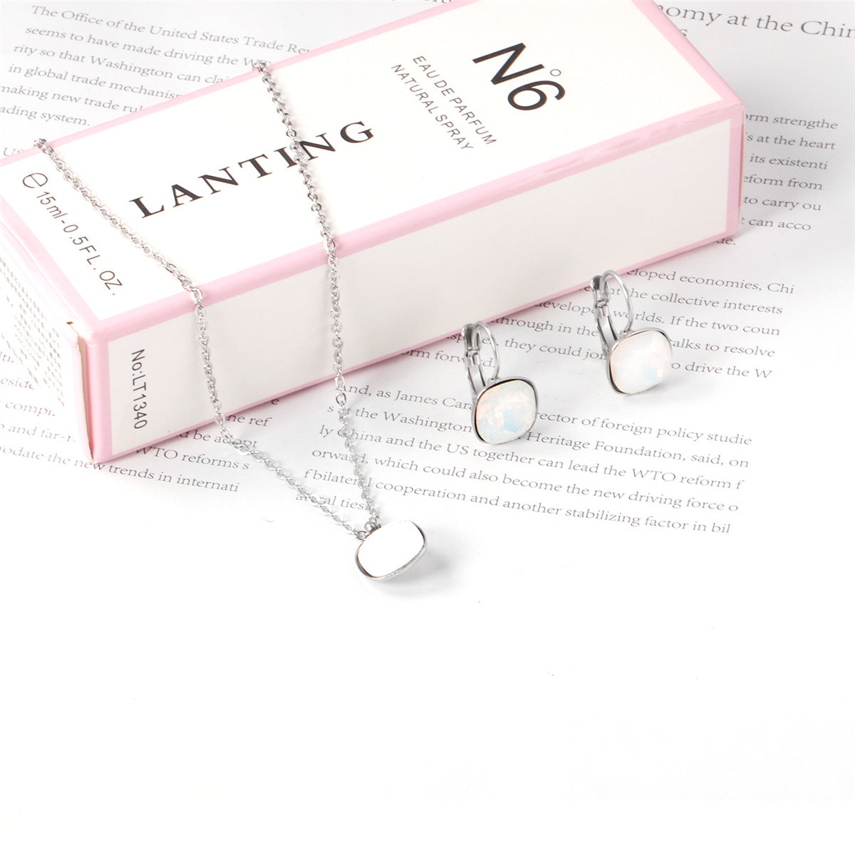 Crystal and Silver-Plated Square Huggie Earring Set, silver huggie earrings, everyday style, detail close-up