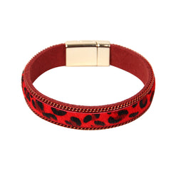 18K Gold-Plated & Red Leopard Bracelet