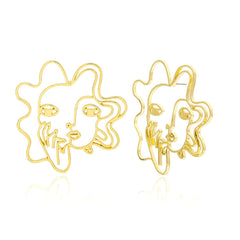 18K Gold-Plated Woman Filigree Drop Earrings