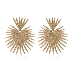 18K Gold-Plated Spikey Heart Dangle Earrings