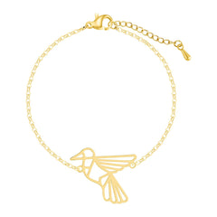 18K Gold-Plated Open Bird Charm Bracelet