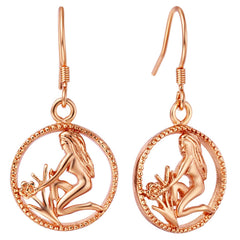 18K Rose Gold-Plated Constellation Drop Earrings
