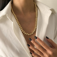18K Gold-Plated Bead Chain Necklace