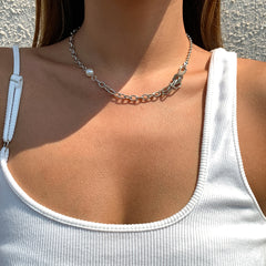Pearl & Silver-Plated Knot Necklace