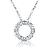 Cubic Zirconia & Sterling Silver Ring Pendant Necklace