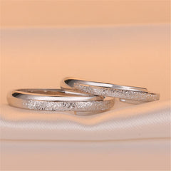 Sterling Silver Frosted Ring - Set Of Two