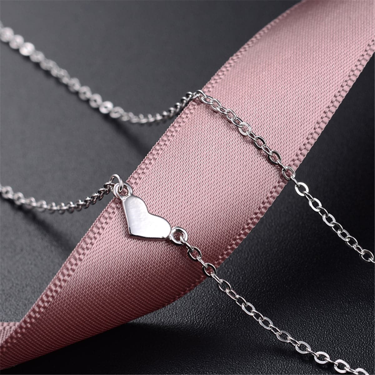 Cubic Zirconia & Sterling Silver Hola Heart Pendant Necklace