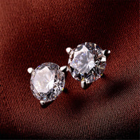 Cubic Zirconia & Sterling Silver Burst Stud Earrings
