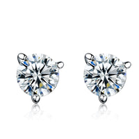 Cubic Zirconia & Sterling Silver Burst Stud Earrings