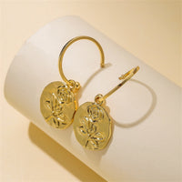 18k Gold-Plated Rose Drop Earrings