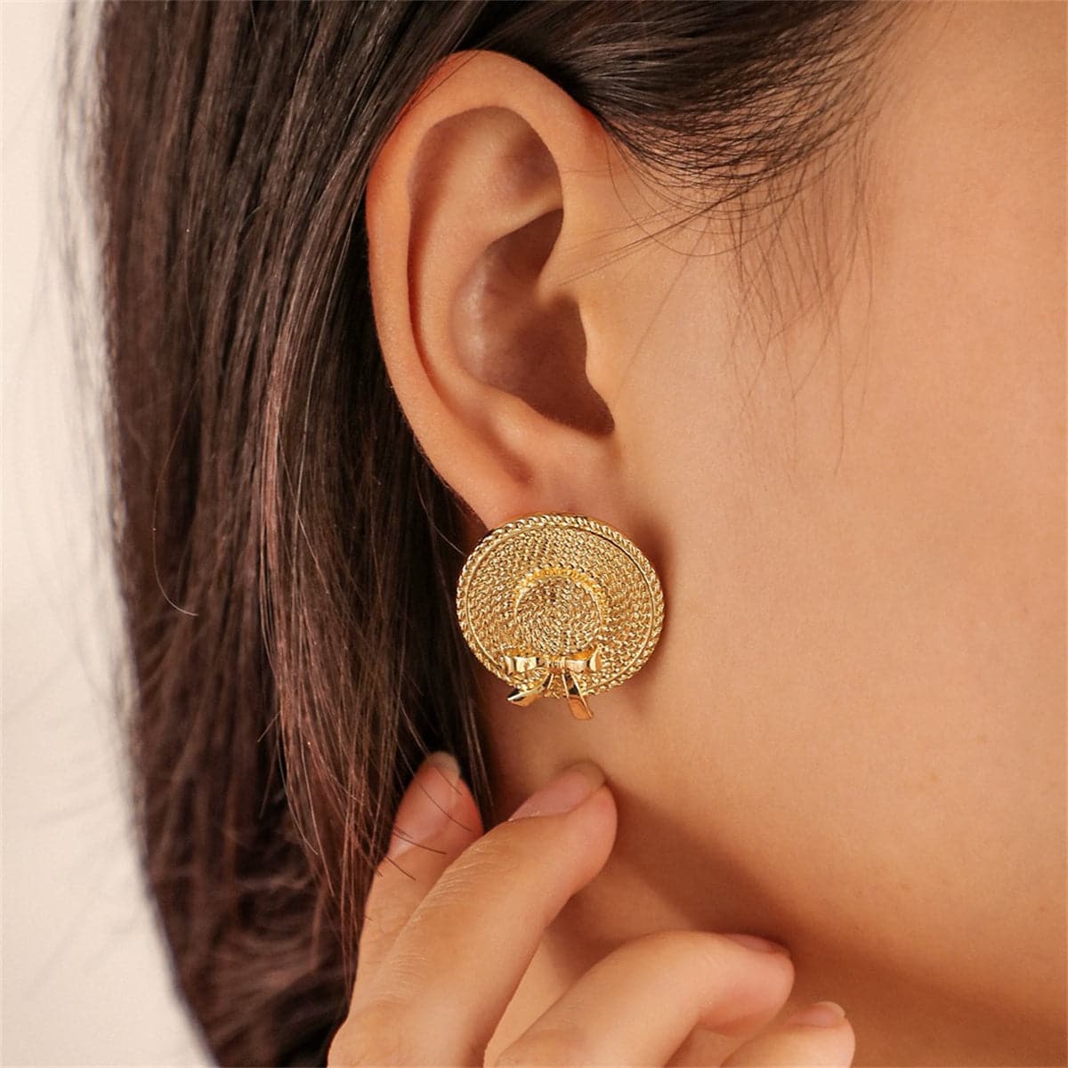 18K Gold-Plated Sunhat Drop Earrings