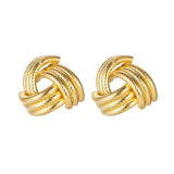 18k Gold-Plated Twine Triangle Stud Earrings