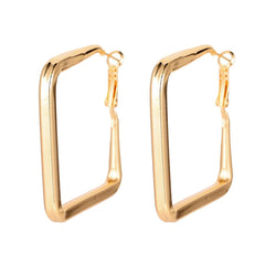 18K Gold-Plated Rhombus Hoop Earring