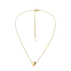 Cubic Zirconia & 18K Gold-Plated 'Love Forever' Key & Heart Necklace