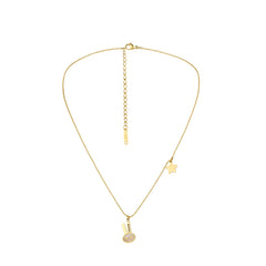 Shell & 18K Gold-Plated Star Rabbit Pendant Necklace