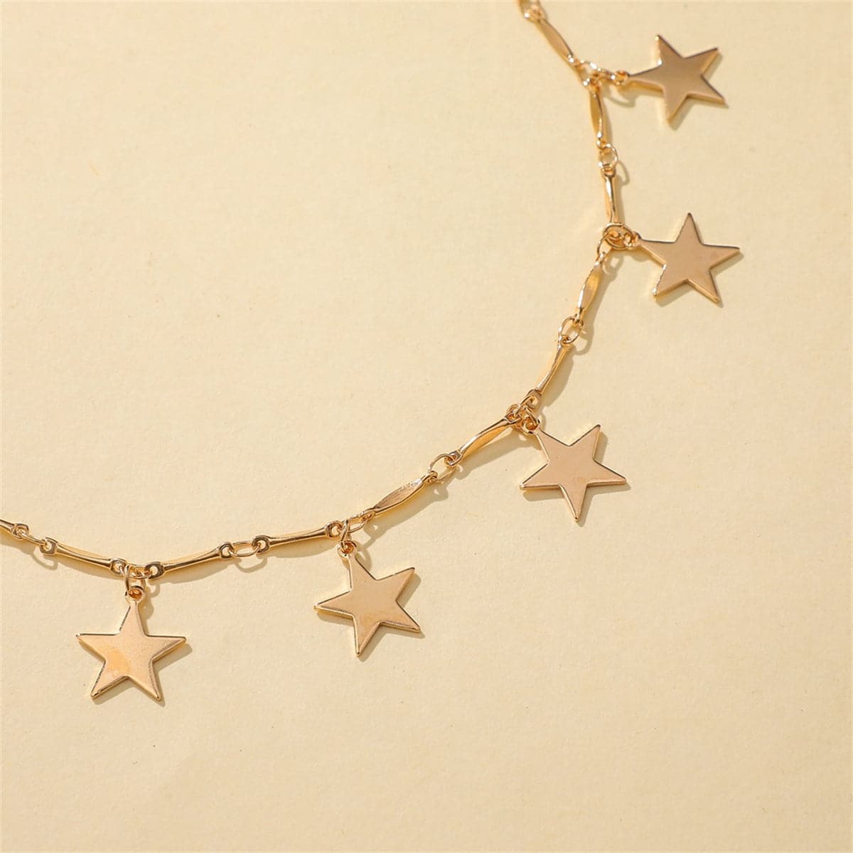 18K Gold-Plated Star Charm Collar Necklace