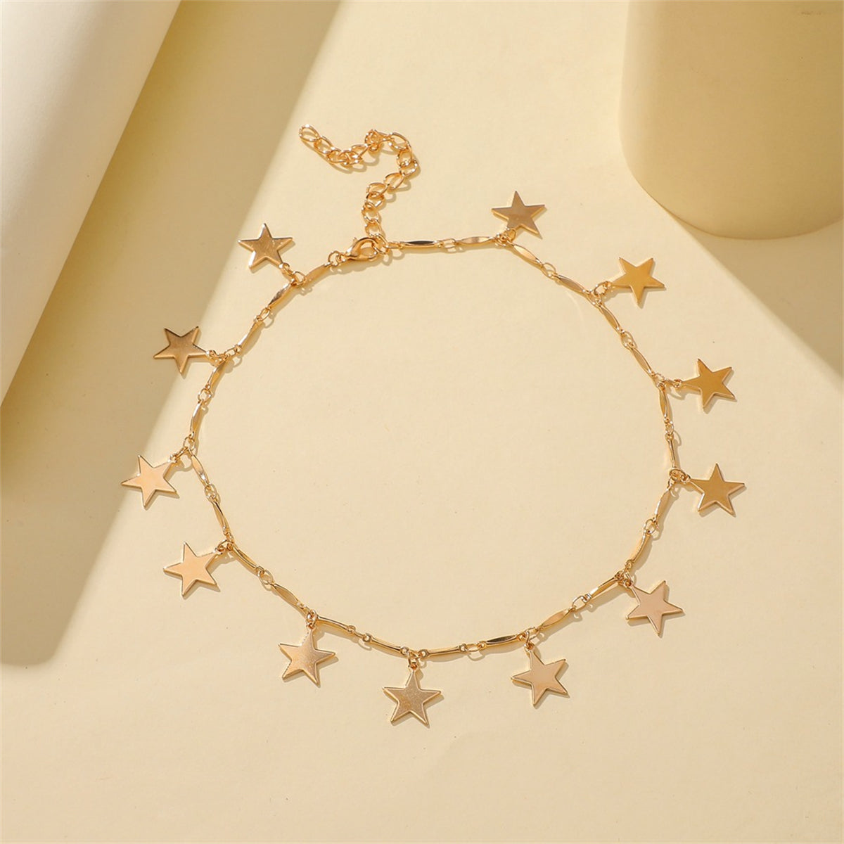 18K Gold-Plated Star Charm Collar Necklace