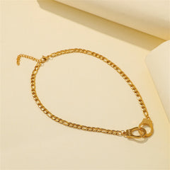 18K Gold-Plated Freedom Handcuff Pendant Necklace