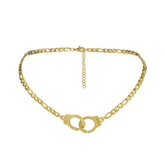 18K Gold-Plated Freedom Handcuff Pendant Necklace