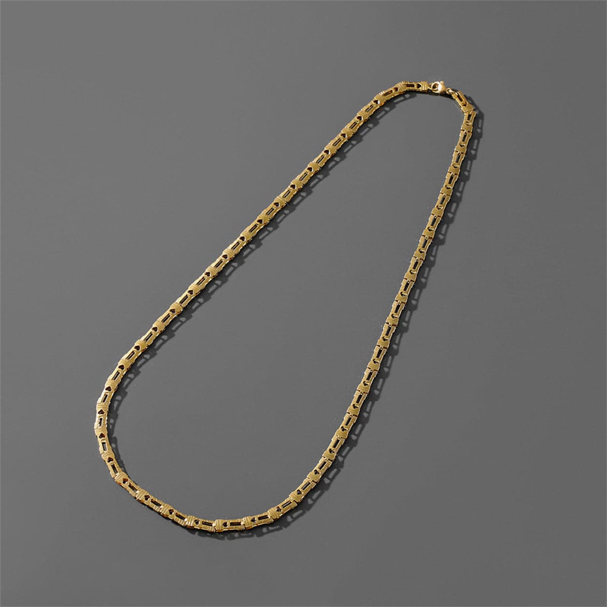 18K Gold-Plated Heart Chain Necklace