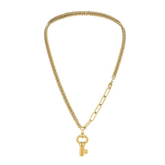 18K Gold-Plated Key Pendant Necklace