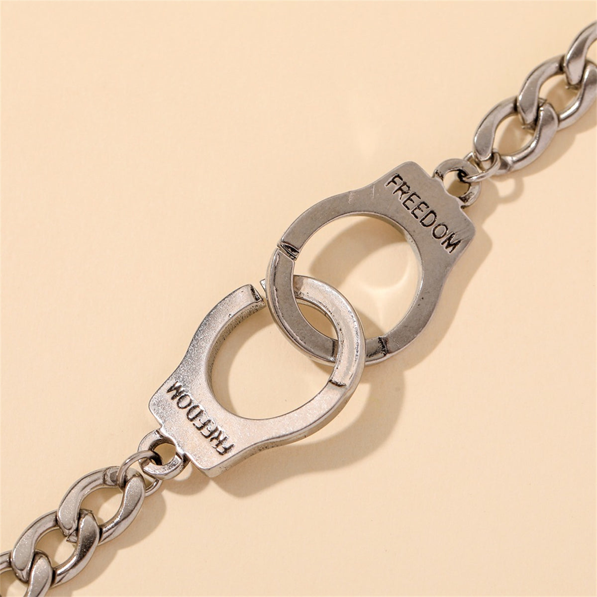 Silver-Plated 'Freedom' Cuff Bracelet, silver bracelet for women, vintage-inspired design, styled look