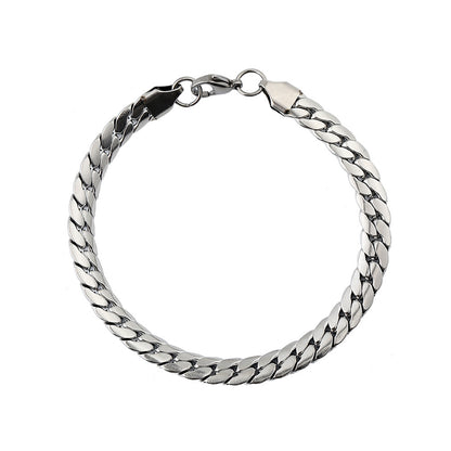 Silver-Plated Curb Chain Bracelet, silver bracelet for women, botanical inspired, side view